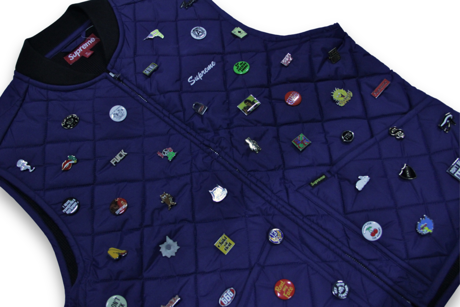 日本オンライン Supreme Pins Quilted Work Vest Navy | tonky.jp