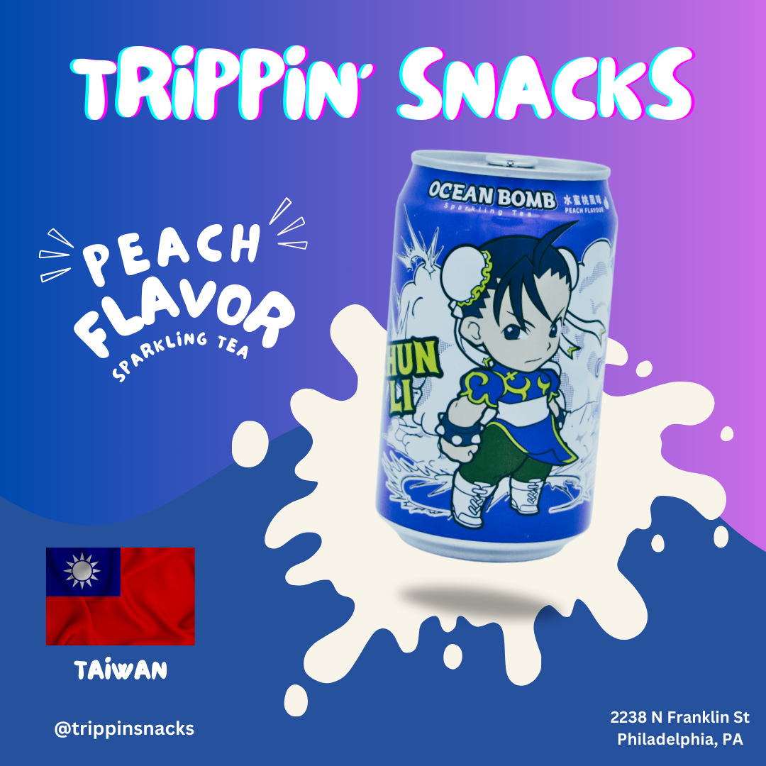 OCEAN BOMB CHUN LI Peach SPARKLING TEA
