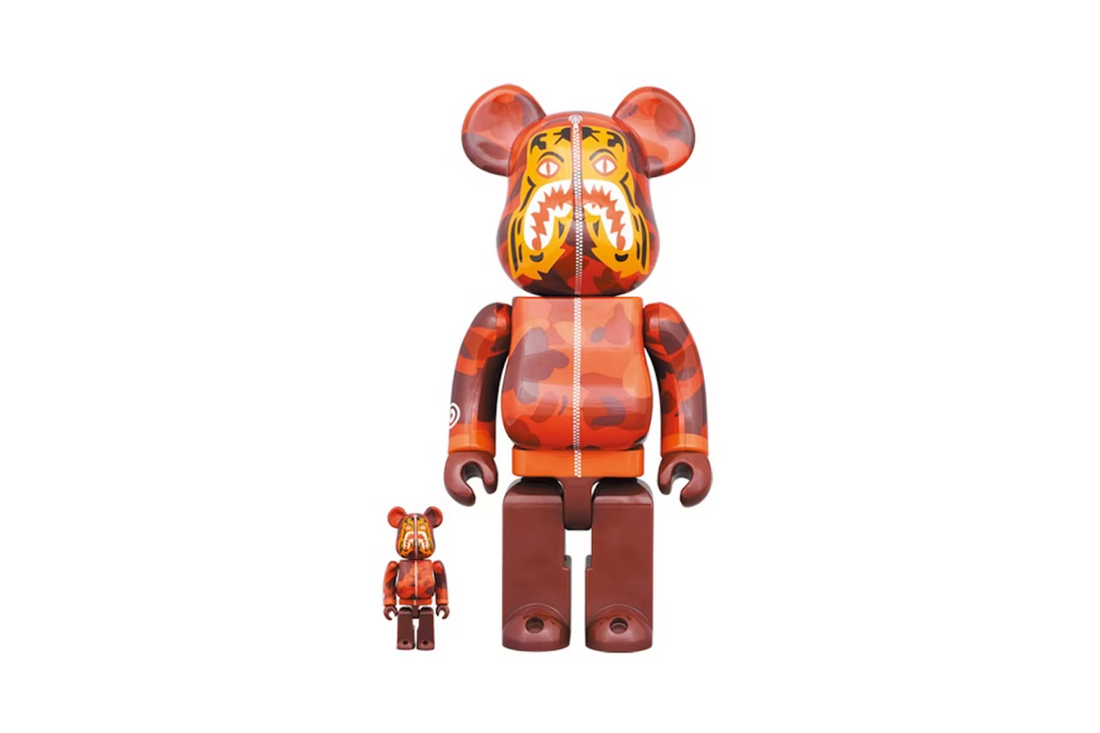 Bearbrick X Bape Camo Tiger 100 & 400 Set%