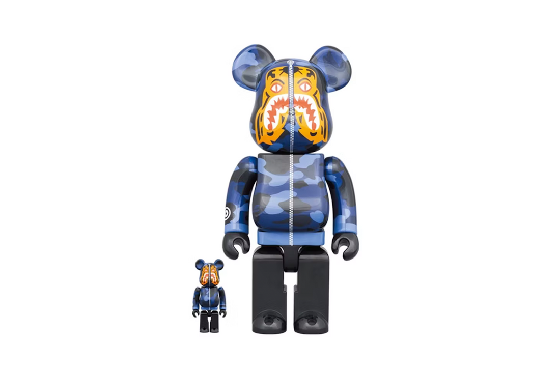 Bearbrick X Bape Camo Tiger 100 & 400 Set%